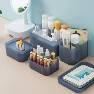 Plastic Makeup Box with Lid, 40% New Material, Perfect for Organizing Cosmetic Products