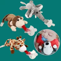 Children's pacifier, plush silicone toy with animals