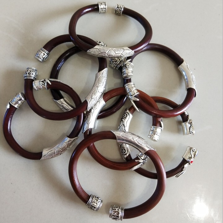 Double Silver Chicken Blood Vine Bracelet Men's Factory Direct Sales Xizang Ethnic Style Jewelry Bracelet Women's Xizang Silver Bell Double Silver Chicken Blood Vine Bracelet Men's Factory Direct Sales Xizang Ethnic Style Jewelry Bracelet Women's Xizang Silver Bell