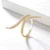 Adjustable zirconium, one size fashionable ring, wish, micro incrustation, European style