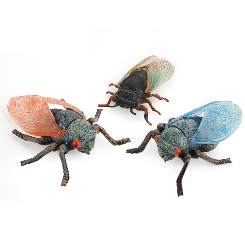 Transfronterizo nuevos niños simulación insecto modelo animal juguete gateando cigarra conoce la decoración creativa