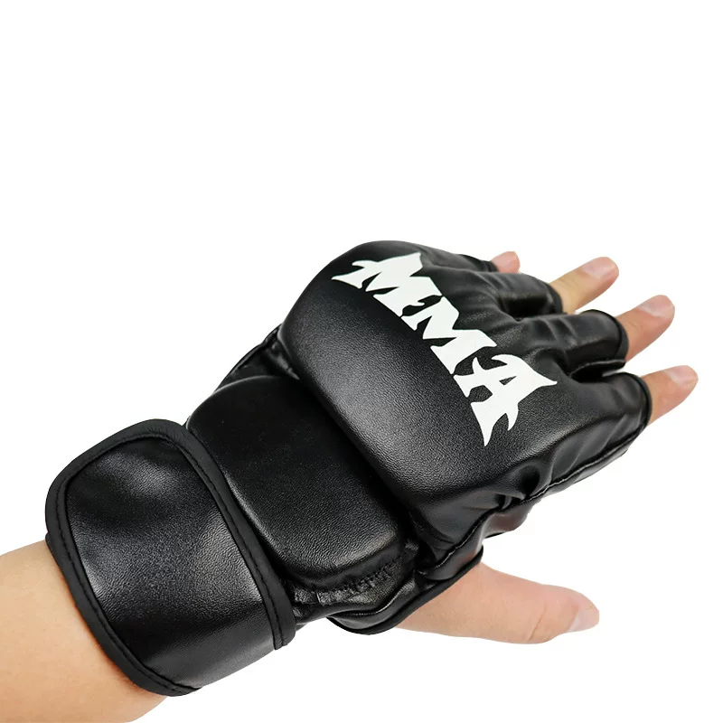 Gloves, boxing sandbag, purse for training, fingerless, E18