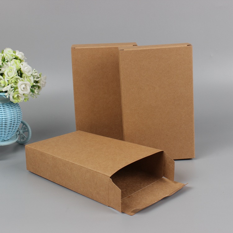 牛皮纸包装盒 可折叠牛皮纸包装盒长方形送礼礼品包装盒可印刷
