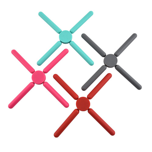 Silicone cross heat insulation mat folding mat kitchen gadget multifunctional high temperature resistant silicone placemat kitchen silicone mat