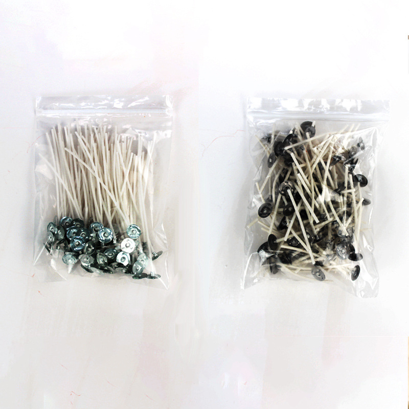 Bricolaje vela núcleo de cera de soja núcleo de la vela de aromaterapia de vidrio material casero flor importada Hilo de algodón sin humo mecha