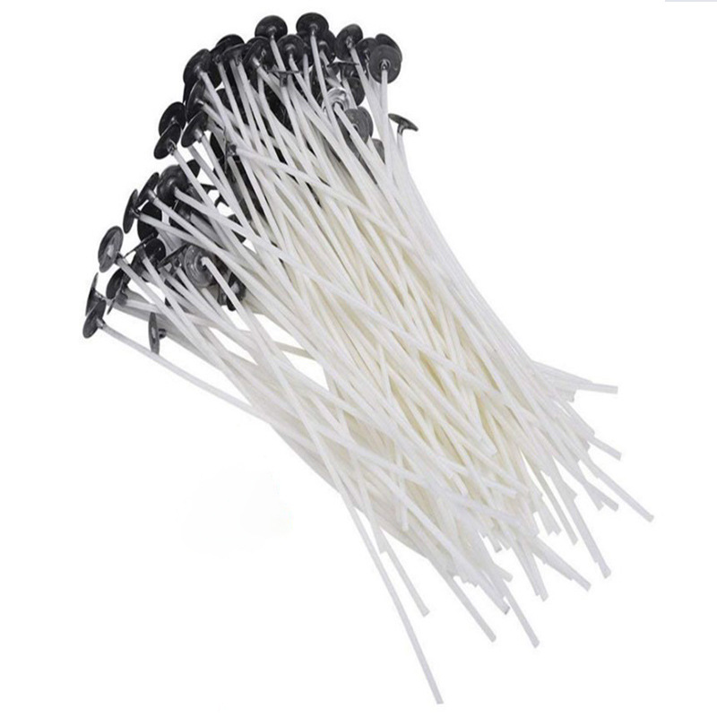 Bricolaje vela núcleo de cera de soja núcleo de la vela de aromaterapia de vidrio material casero flor importada Hilo de algodón sin humo mecha