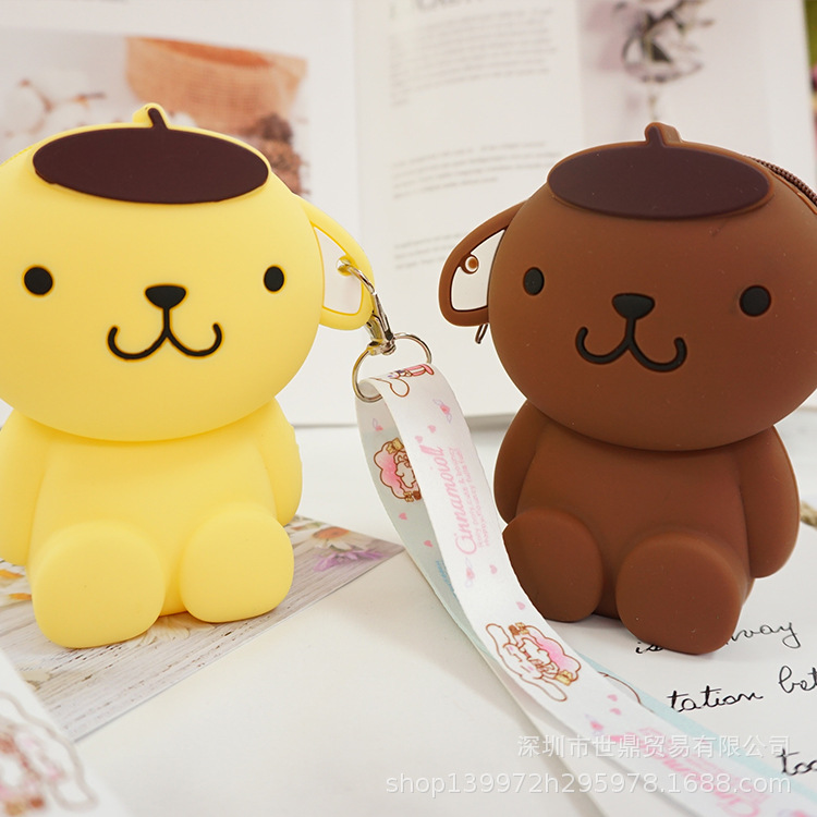 Nuevo bolso de los niños hembra Linda bolsa de silicona de dibujos animados chica corazón monedero mini bolsa de mensajero bolsa de almacenamiento diario