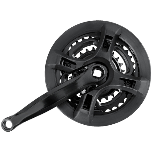 Mountain bike chainring 24/34/42T variable speed bicycle chainring crank square hole chain plate set guard cover accessories