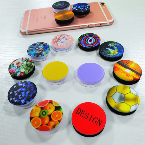 Airbag mobile phone holder creative mobile phone desktop foldable telescopic bracket material groove heart-shaped airbag holder
