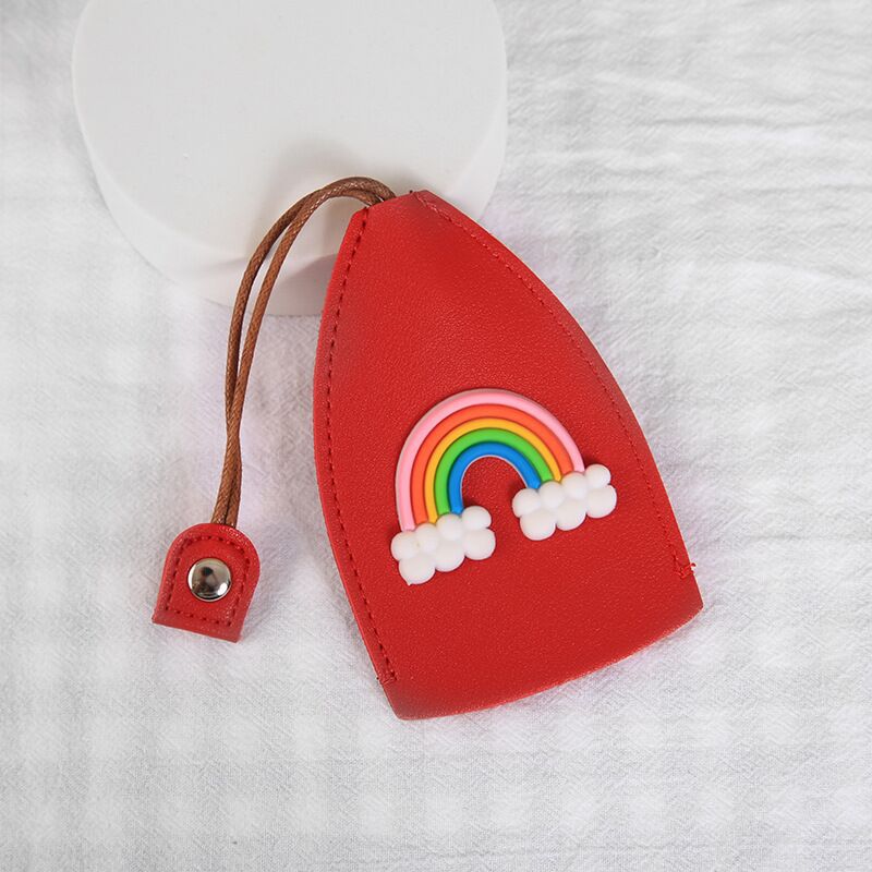 Estilo coreano ins chica corazón caricatura pull-out clave caso creativo PU cuero coche clave cubierta protectora universal