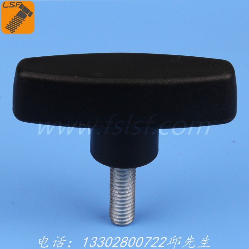 一字大手柄螺丝 M6*20黑色塑料头 m8T型螺丝 65胶头手拧螺丝