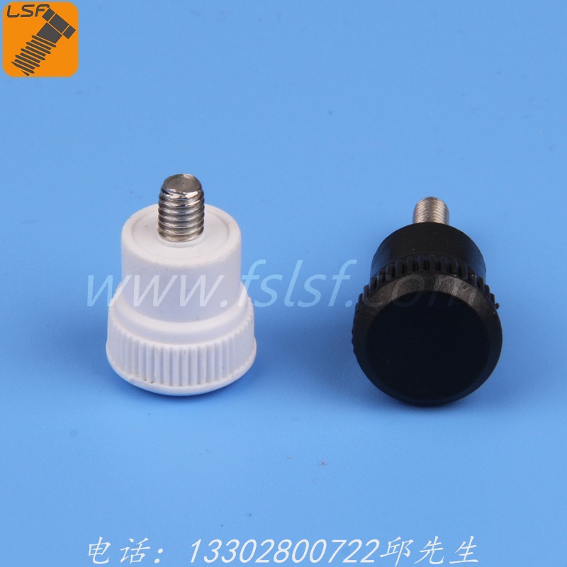 厂家批发灯饰配件胶头螺丝m4*6 胶头旋钮螺丝 电子胶头塑料螺丝 e