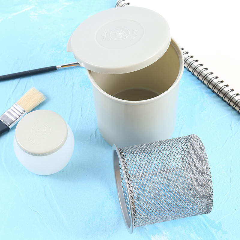 Marley G51016 contenedor de lavado de la pluma de acero inoxidable de pintura al óleo de plástico filtro interior de pantalla de arte profesional pluma Cubo de lavado