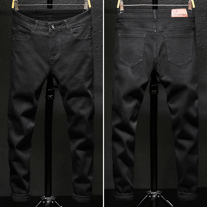 Men's jeans casual men's elastic slim fit spring and autumn pants_voghion.com