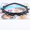 Fashionable sports wavy black headband, scalloped hair accessory for face washing, simple and elegant design