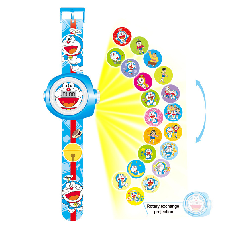 Reloj de dibujos animados para niños TikTok reloj de juguete niña niño bebé jardín de infantes regalo 3D proyección reloj electrónico
