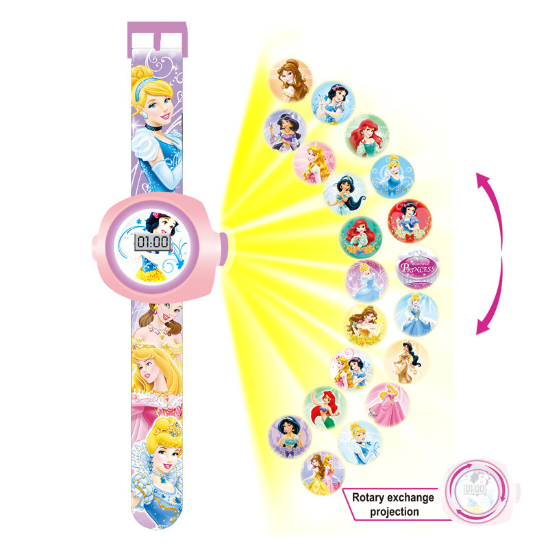 Reloj de dibujos animados para niños TikTok reloj de juguete niña niño bebé jardín de infantes regalo 3D proyección reloj electrónico