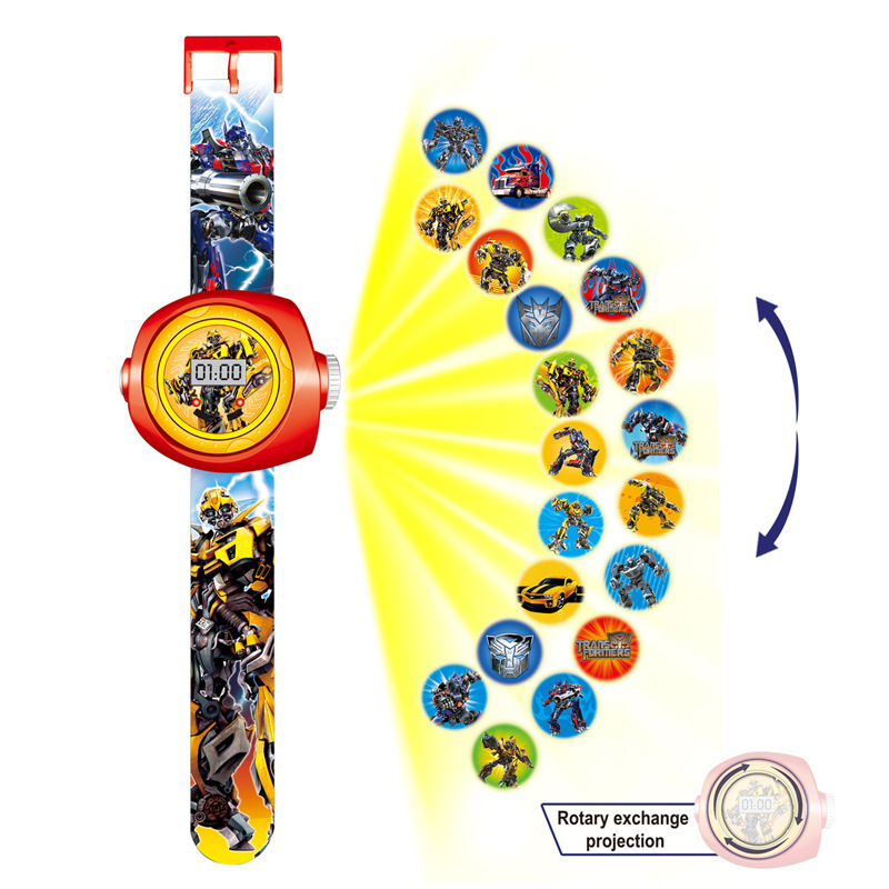 Reloj de dibujos animados para niños TikTok reloj de juguete niña niño bebé jardín de infantes regalo 3D proyección reloj electrónico
