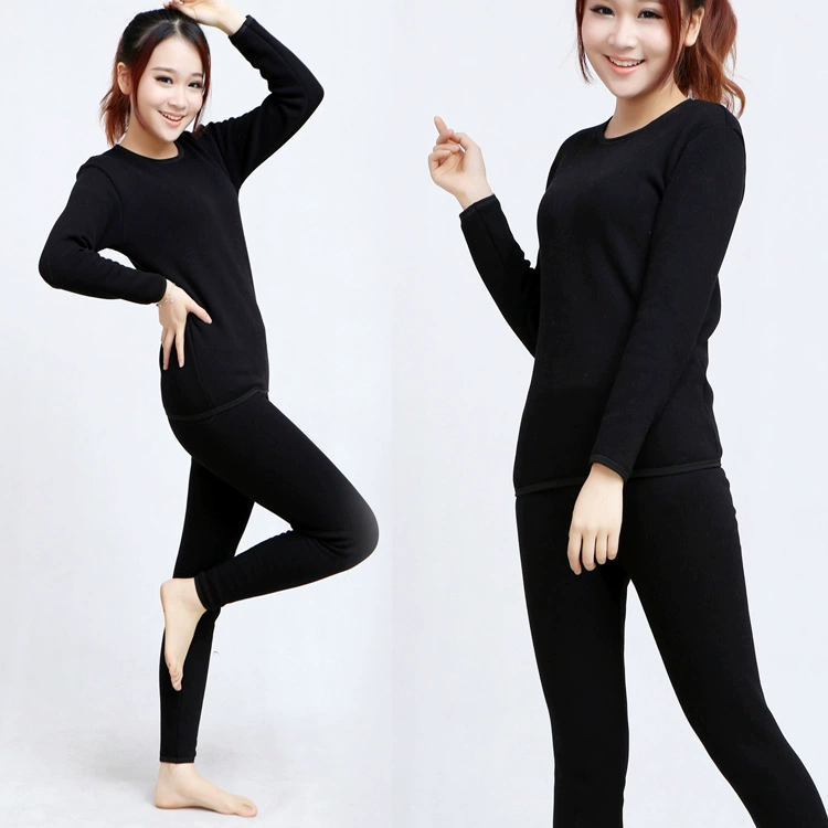 200 кг жира м плюс жир плюс размер на флисовой подкладке Стретч женское термобелье костюм куртка брюки черный поколение волос