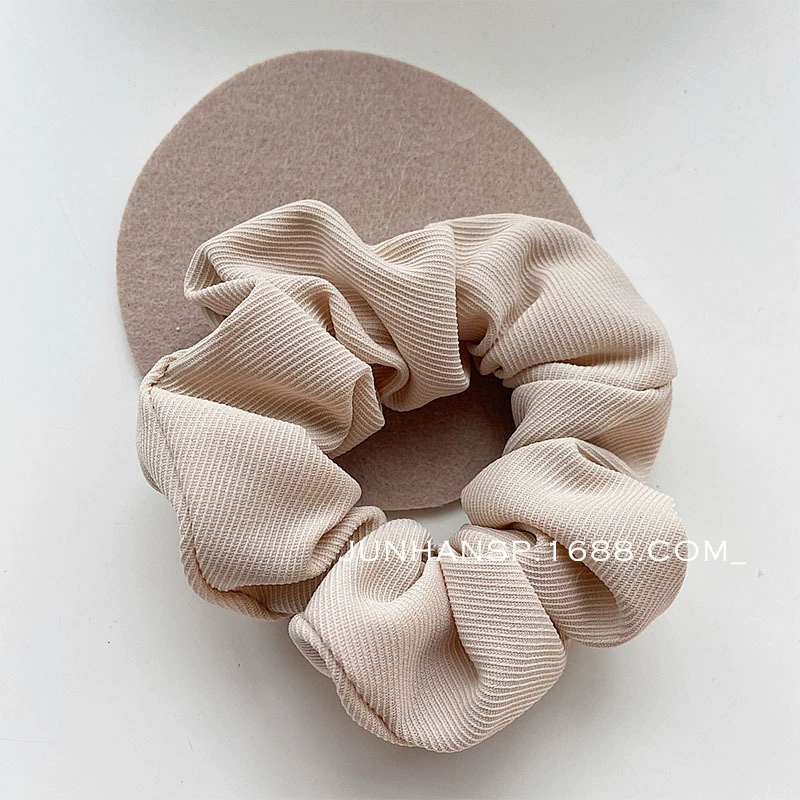 Стричьё для хвоста Hair Scrunchie, палитра молочно-авторская, французский стиль, мягкая резинка 5 см