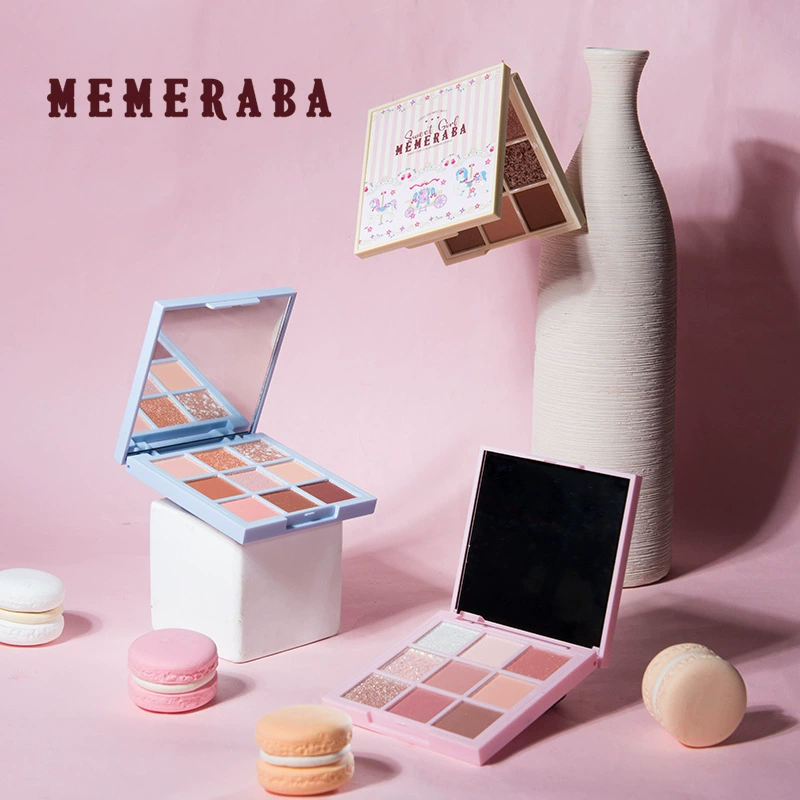 Палетка теней для век MEMERABA Meimei Reba Fantasy Soft Fog Eye Shadow Plate Female Student Fine Pearl Light Delivery Blink Nine Palace Gexing Eye Shadow