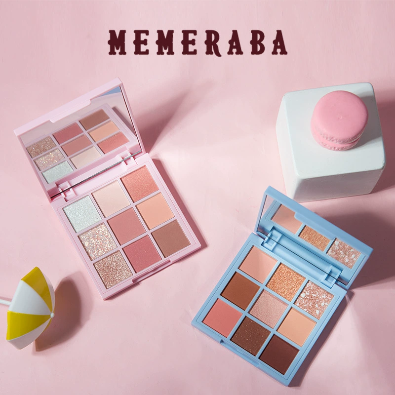 Палетка теней для век MEMERABA Meimei Reba Fantasy Soft Fog Eye Shadow Plate Female Student Fine Pearl Light Delivery Blink Nine Palace Gexing Eye Shadow