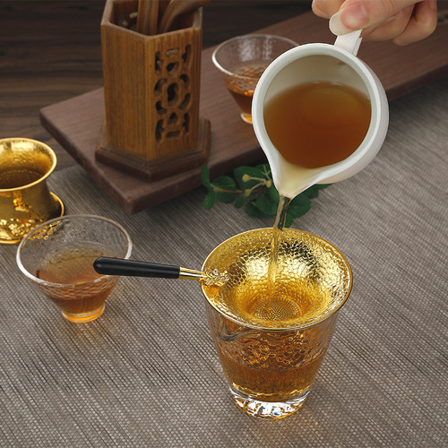 Tea Ceremony Copper Tea Strainer Set Copper Tea Filter Creative Handmade Tea Filter Kung Fu Tea Set Accessories Tea Strainer