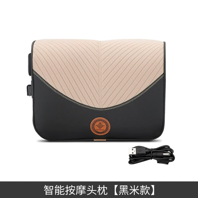 Car Seat Back Cushion Waist | Headrest - intelligent-massage-headrest-black-rice