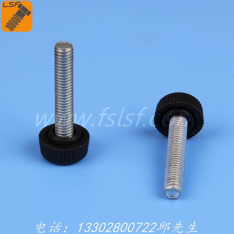 16#胶头螺丝 不锈钢胶木手拧螺丝 英制包胶螺丝