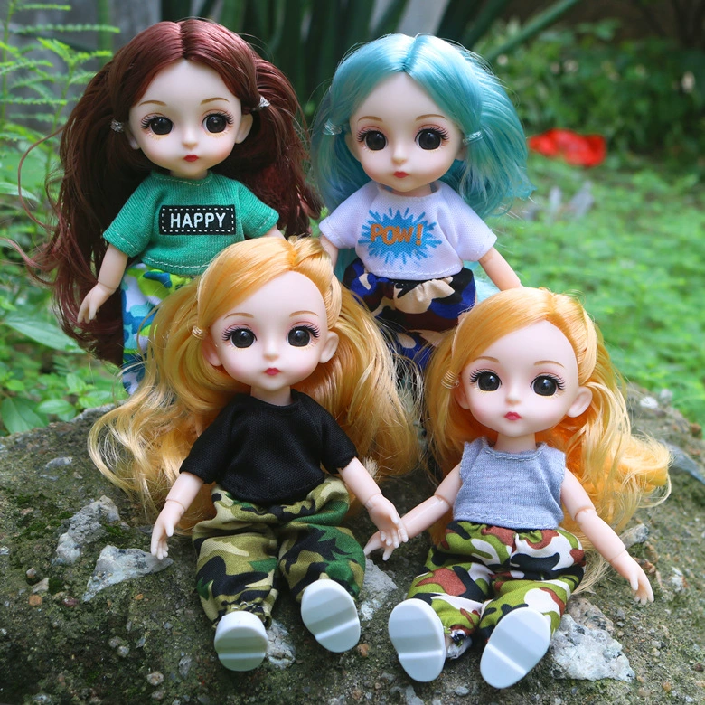 16–17 см кукла-принцесса BJD, нарядная кукла, набор 6-дюймов, 13 сочленений, повседневный набор OB11, кукла лоли