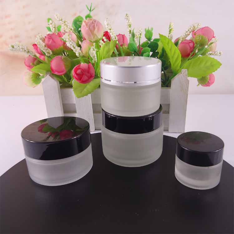 5g-100g木纹盖蒙砂膏霜瓶面霜瓶眼霜瓶化妆品分装瓶药膏玻璃瓶