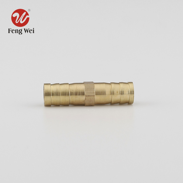 厂家直销铜一字直接 双头宝塔 现货批发气动软管插头元件