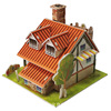 Three dimensional brainteaser, city buildings, house, toy, handmade, in 3d format, wholesale