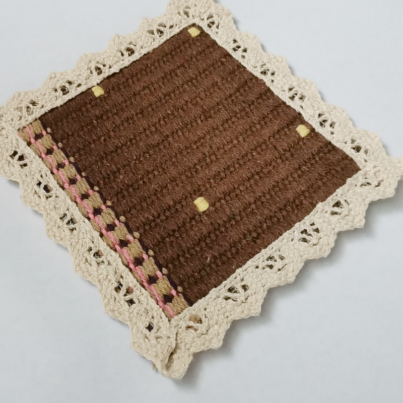 Jin Hao nueva tela de algodón tejido de encaje para platos tapete para platos restaurante creativo tapete posavasos tapete para mesa
