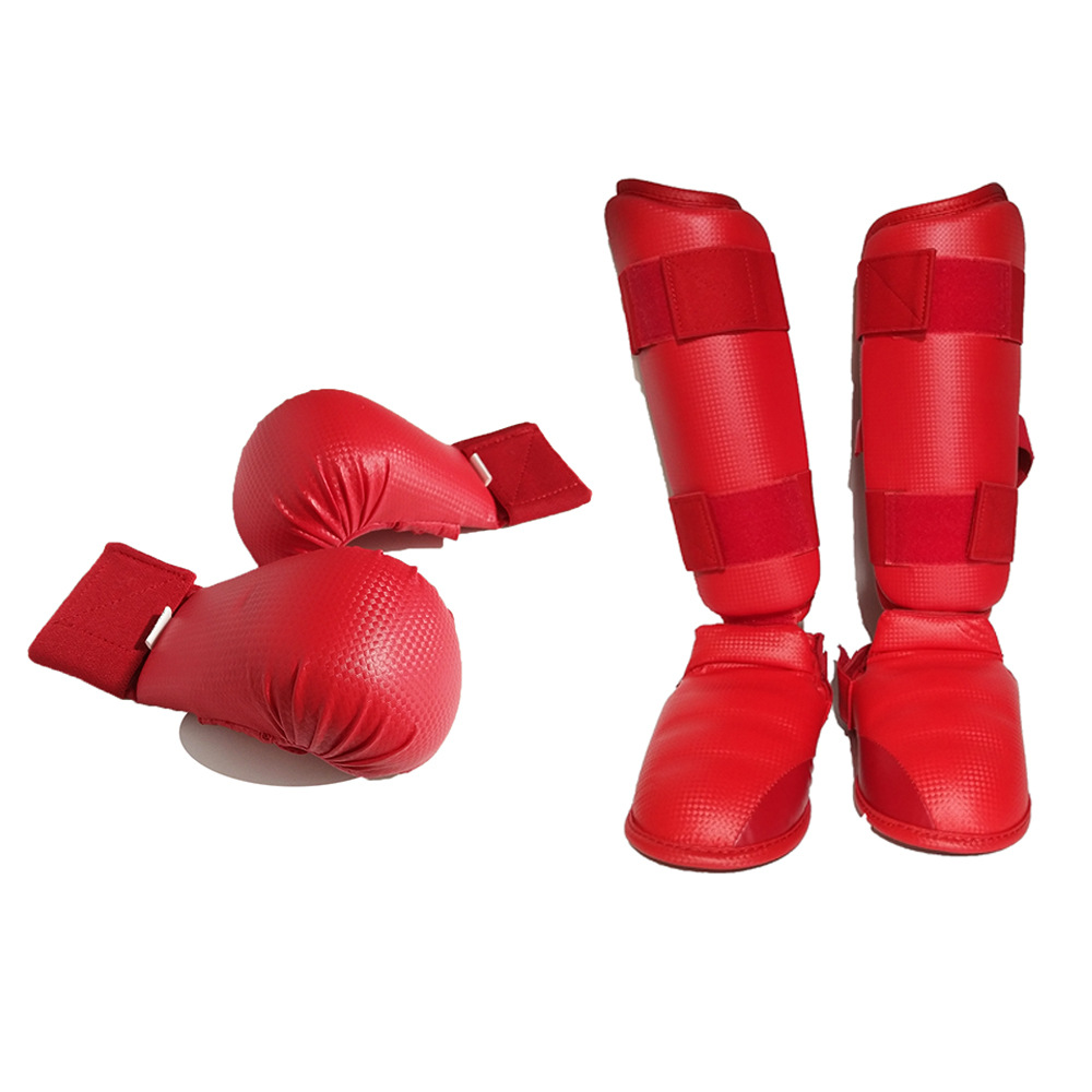 Manufacturers supply taekwondo karate sports combination protective gear hand guard with instep leg guard large quantity export
