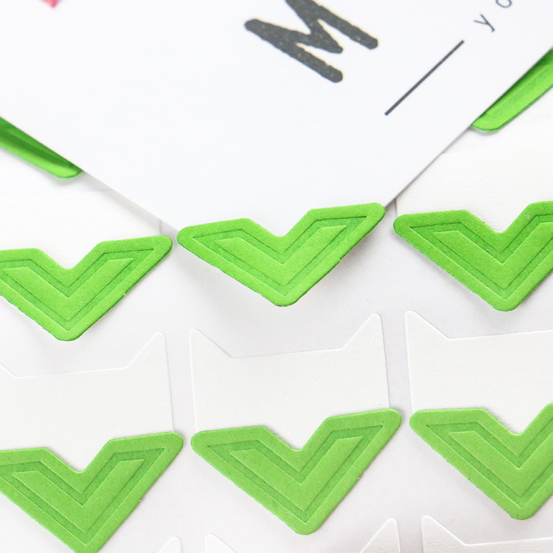 Pegatinas de esquina de álbum DIY retro 14 pegatinas de esquina de papel Kraft de color sólido de tapa dura 24 piezas en pegatinas de esquina de color caramelo hechas a mano