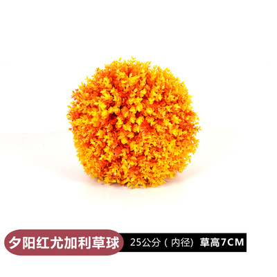 Planta verde artificial Milán eucalipto hierba falsa bola de plástico bola colorida centro comercial jardín de infantes techo decoración de la ventana