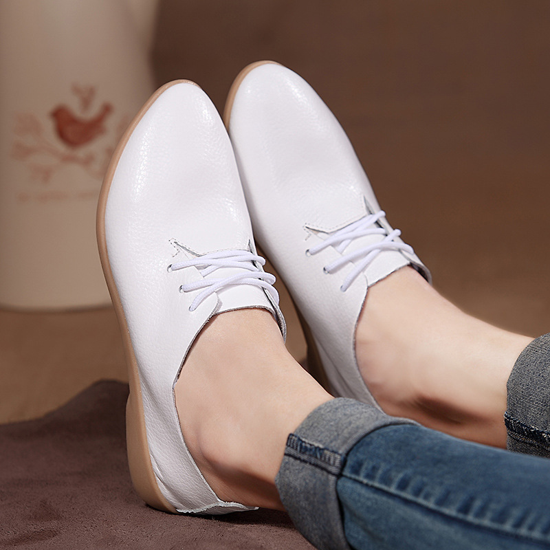 2022 new special flat pointed small white shoes flat heel casual shoes leather women's shoes soft sole shoes factory direct sales