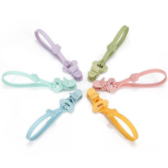 A generation of silicone nipple chain anti-drop soothing multifunctional feeding bottle food grade baby gum rope can be chewed