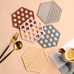 Household Silicone Heatproof Nordic Table Mat Kitchen Simple Thick High Temperature Hot Tea Hot Soup Bowl Mat Cup Mat