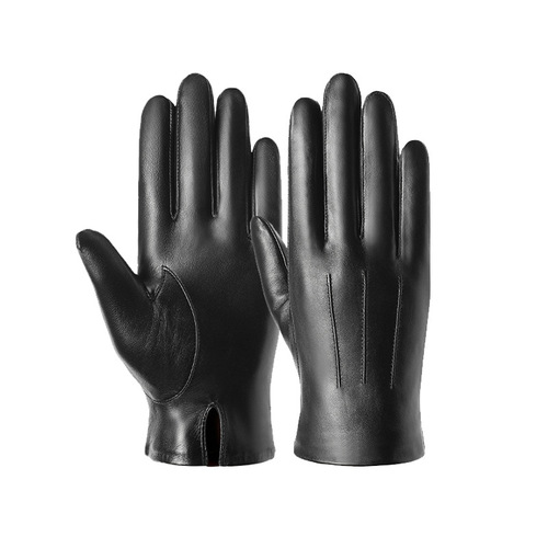 Men's winter genuine leather gloves European and American driving and riding windproof and warm goatskin touch screen fashion cross-border business