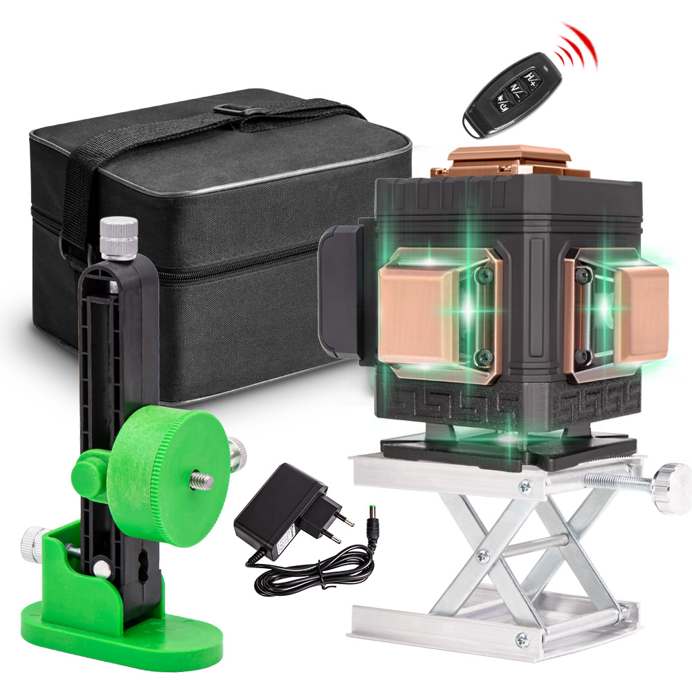 便捷式家用水平仪12线绿光高精度自动打线铺地砖贴地仪贴墙仪批发