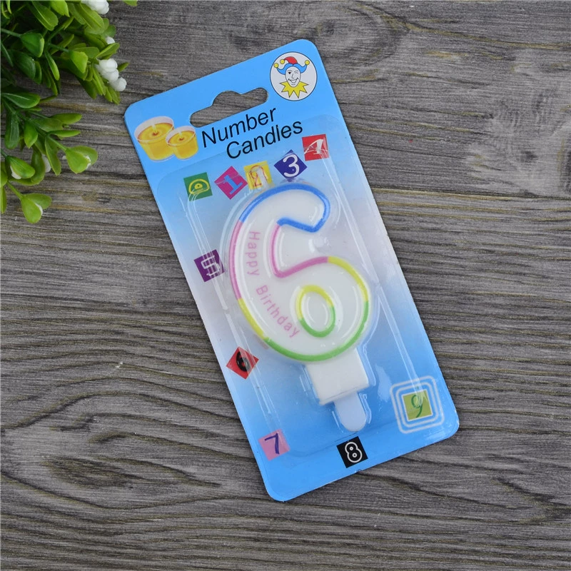 Большая яркая цифровая свеча креатив 0-9 свечи для торта детский праздник год совместно оптовый дым бездымный дым