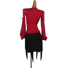 榴火拉丁舞练习套装交谊舞上衣拉丁舞练功服拉丁舞流三步踩舞裙