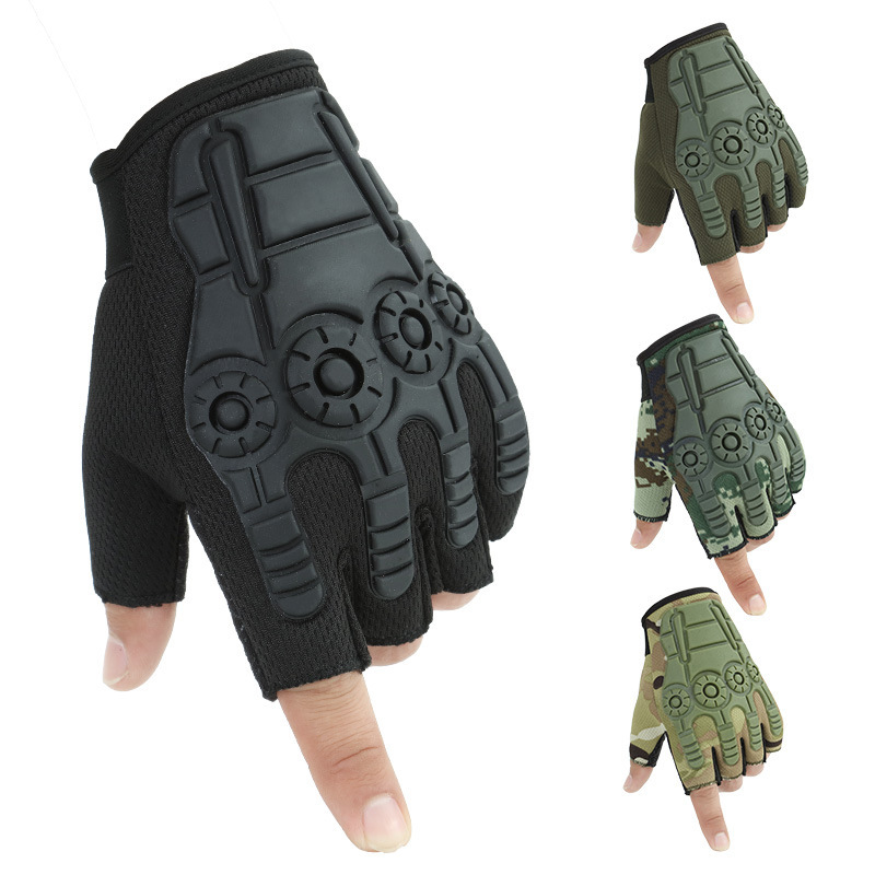 Tactical Half-Finger Gloves for Men and Women Spring and Autumn Combat Outdoor Riding Motorcycle Motorcycle Sports Fitness Fingerless Gloves Wholesale