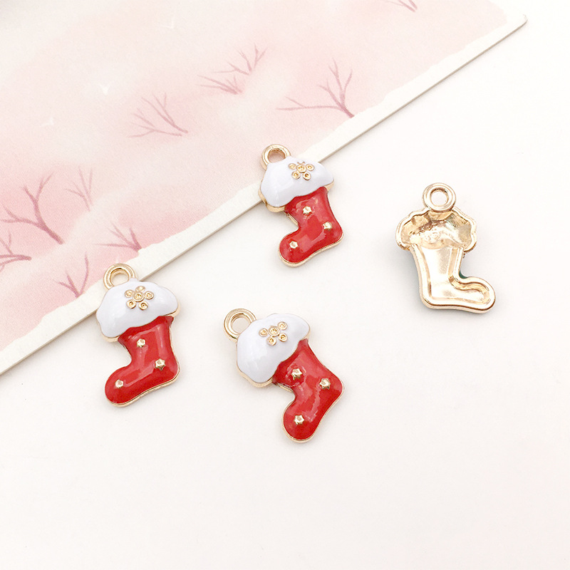 DIY accesorios de la joyería colgante de la joyería árbol de Navidad decoración de Navidad goteo de aceite de aleación de Navidad colgante transfronterizo Venta caliente