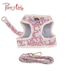 New pet dog leash harness, adjustable Korean printed dog vest style leash dog clothes