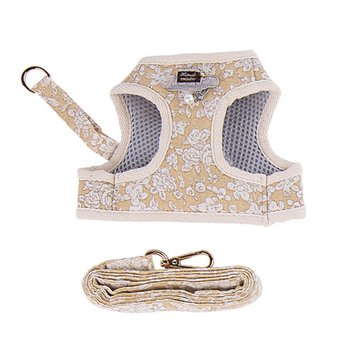 New pet dog leash harness, adjustable Korean printed dog vest style leash dog clothes