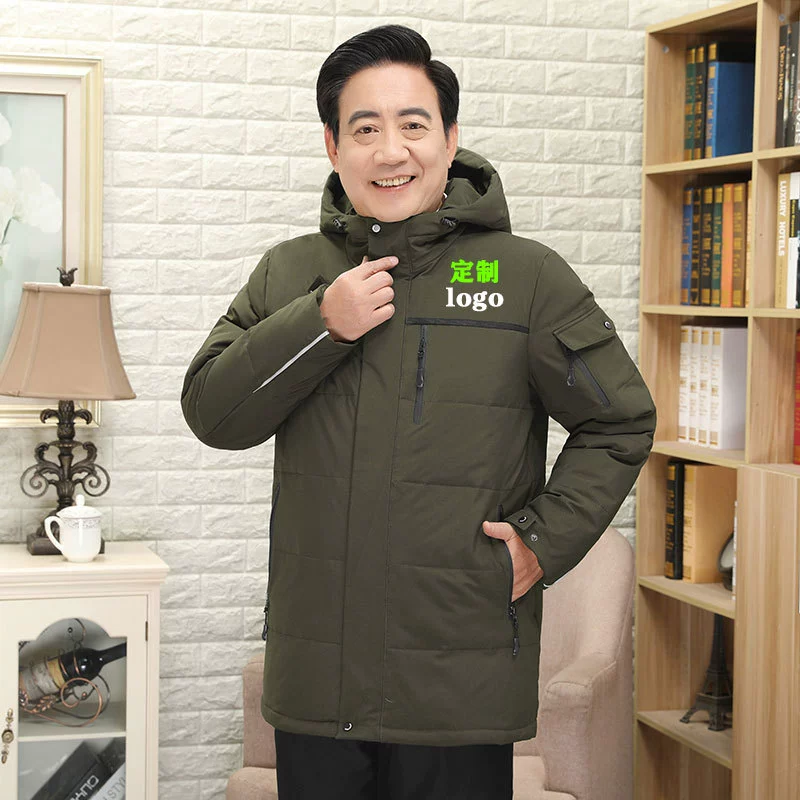 Производитель оптом новая трансграничная рабочая одежда папина короткая утолщенная зимняя теплая и морозостойкая куртка для людей среднего и пожилого возраста