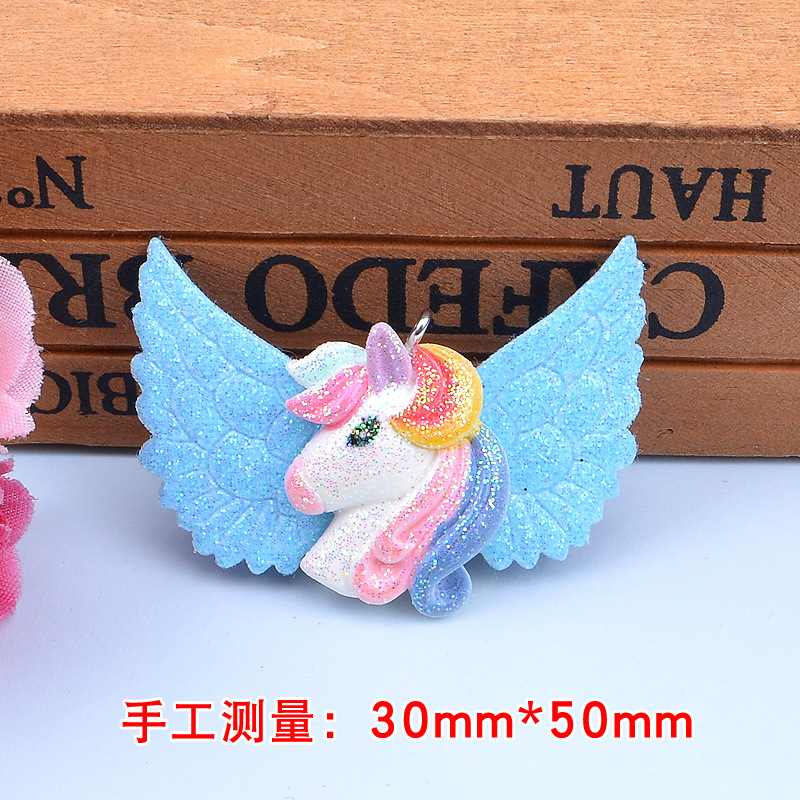 38 Golden Powder Wings Blue Rainbow Horse
